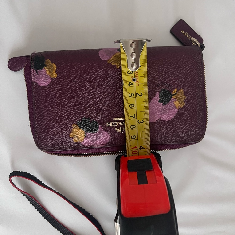 Coach Burgundy and Pink Floral Wallet - Picture 10 of 10